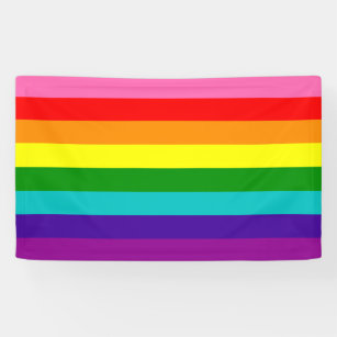 Rainbow LGBT gay flag banner