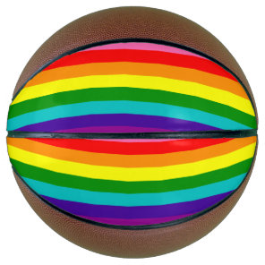 Rainbow LGBT gay flag Basketball