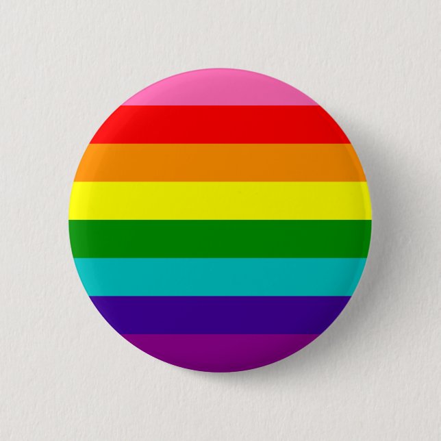 Rainbow LGBT gay flag Button (Front)