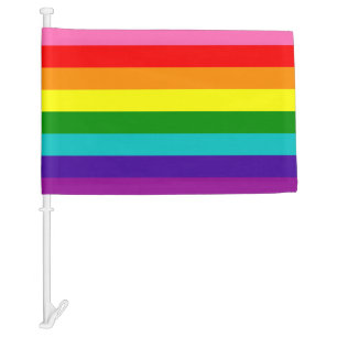 Rainbow LGBT gay flag Car Flag
