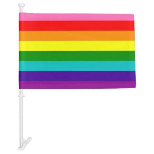 Rainbow LGBT gay flag Car Flag