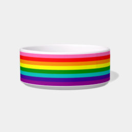 Rainbow LGBT gay flag Ceramic Pet Bowl