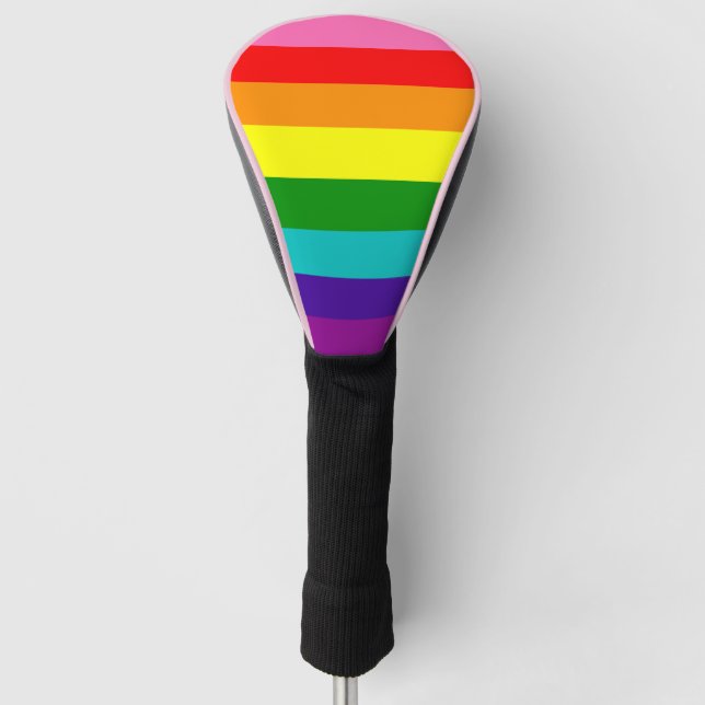 Rainbow LGBT gay flag Golf Head Cover (Front)