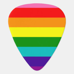 Rainbow LGBT gay flag Groverallman Guitar Pick