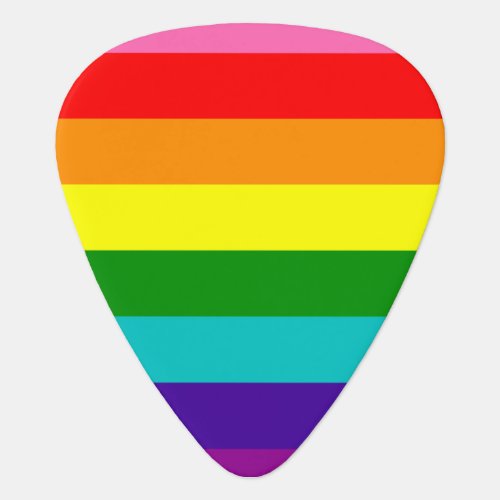 Rainbow LGBT gay flag Groverallman Guitar Pick