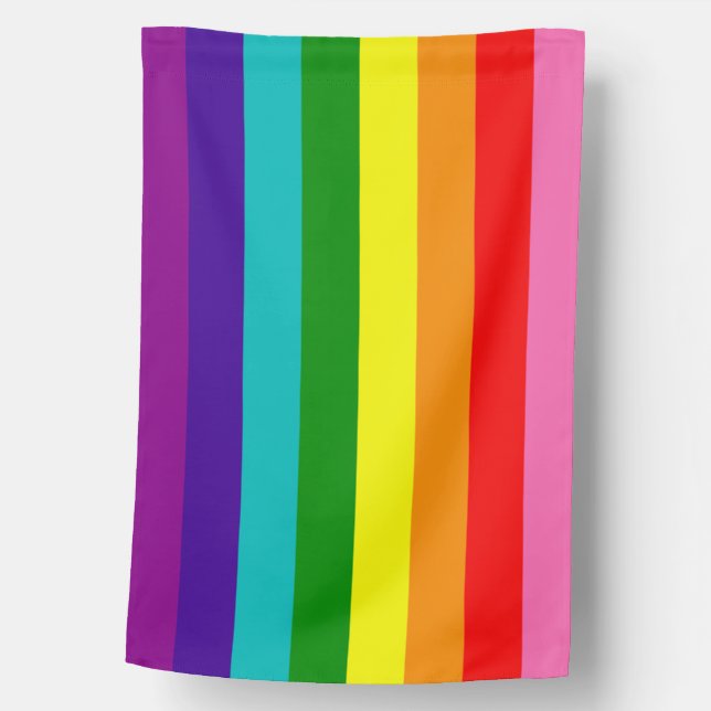 Rainbow LGBT gay flag House Flag (Front)
