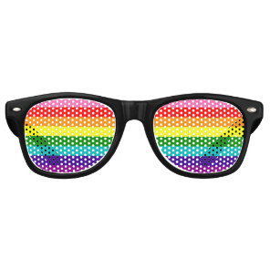 Rainbow LGBT gay flag Party Sunglasses