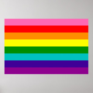 Rainbow LGBT gay flag Poster