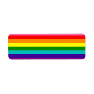 Rainbow LGBT gay flag Return Address Label
