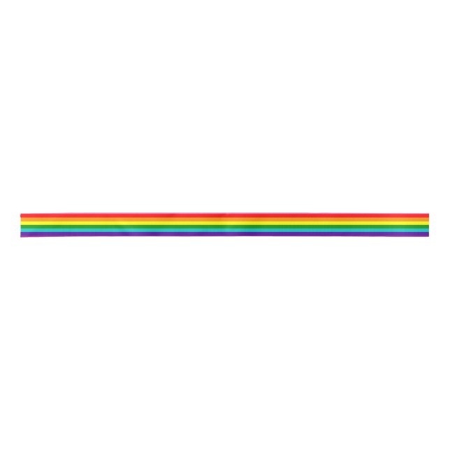 Rainbow LGBT gay flag Ribbon (Front)