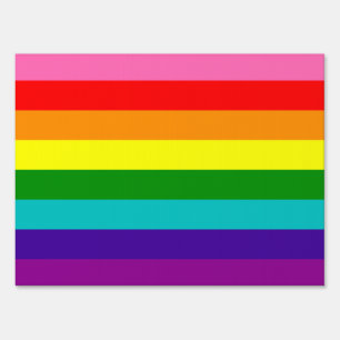 Rainbow LGBT gay flag Yard Sign