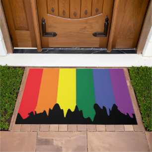 Rainbow LGBT Gay Pride Doormat