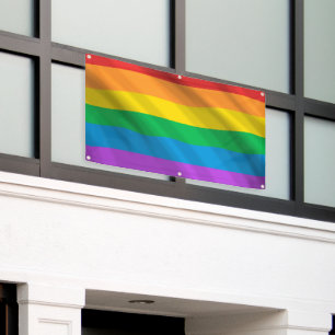 Rainbow LGBT Pride Flag Banner Love Is Love Part