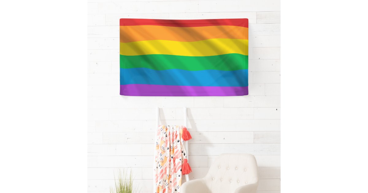 Rainbow LGBT Pride Flag Banner | Love Is Love Part | Zazzle