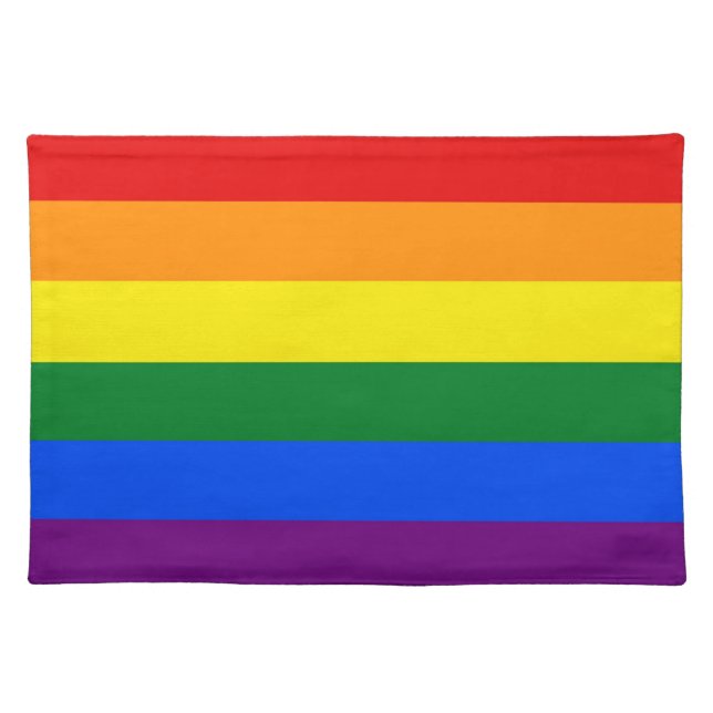 Rainbow LGBT Pride Flag on MoJo Placemat (Front)