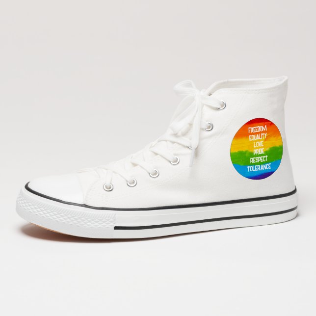 Rainbow LGBT Pride Flag Patch – Gay Lesbian Queer  (On Shoe Ankle)