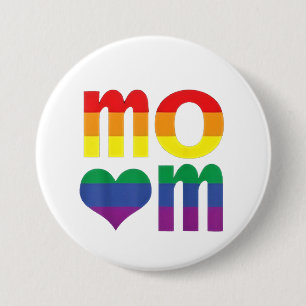 Rainbow LGBT Pride Month Mother's Day LGBT Button