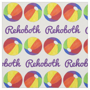 Rainbow LGBT Pride Rehoboth Beach DE Beach Ball Fabric