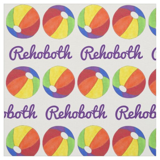 Rainbow LGBT Pride Rehoboth Beach DE Beach Ball Fabric