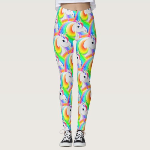 Rainbow LGBT Princess Unicorn Leggings