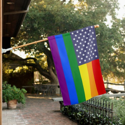 Rainbow LGBTQ American Pride Diversity Flag