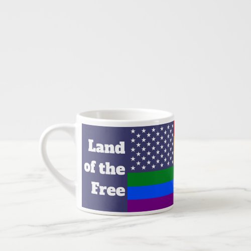 Rainbow LGBTQ American Pride Diversity Flag Espresso Cup