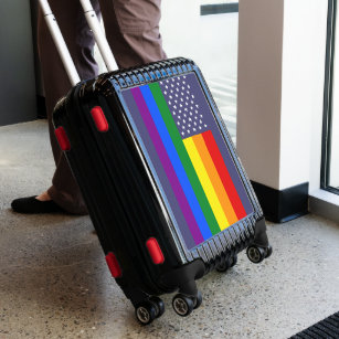Rainbow LGBTQ American Pride Diversity Flag Luggage