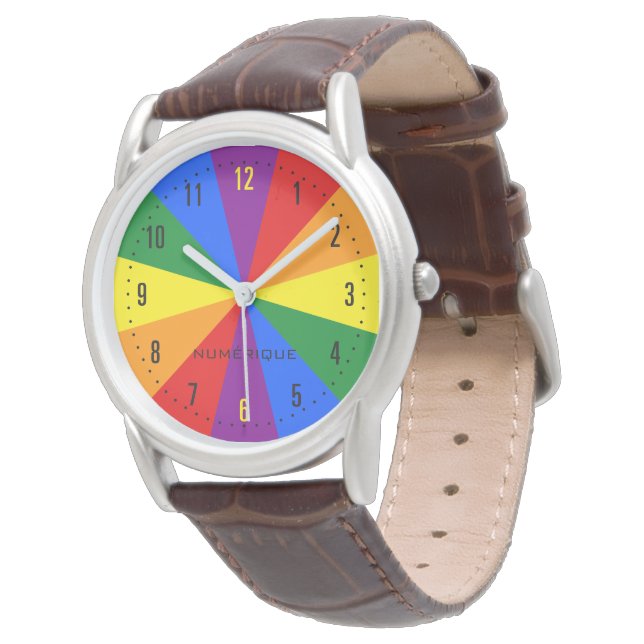 Rainbow LGBTQ American Pride Diversity Flag Watch (Angled)