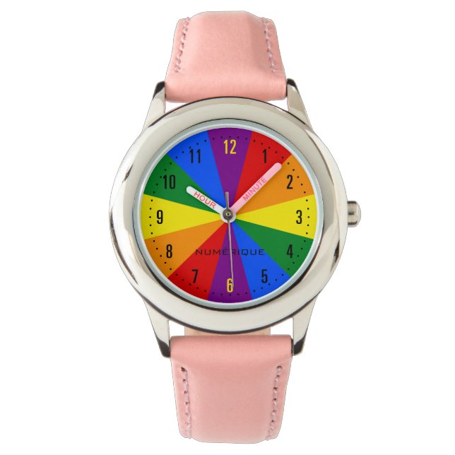 Rainbow LGBTQ American Pride Diversity Flag Watch (Front)
