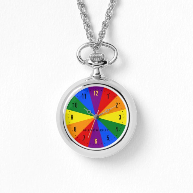Rainbow LGBTQ American Pride Diversity Starburst Watch (Front)