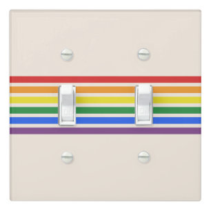 Rainbow LGBTQ Flag Double Toggle Light Switch Cover