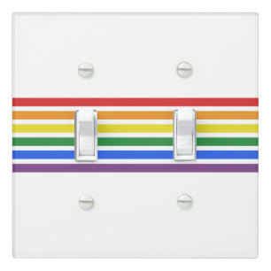 Rainbow LGBTQ Flag Double Toggle Light Switch Cover