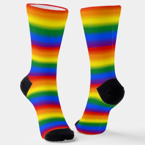 Rainbow LGBTQ Gay Pride Celebration Tie_Dye Socks