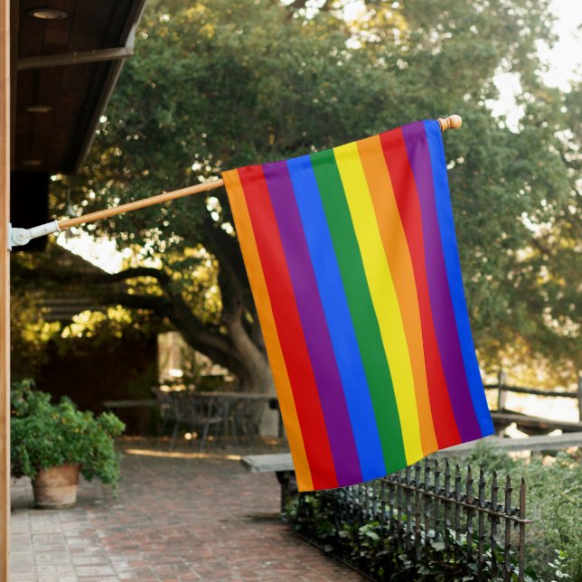 Rainbow LGBTQ+ Gay Pride Original Flag (In SItu)