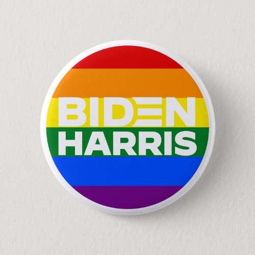 Rainbow  LGBTQ Joe Biden Kamala Harris 2020 Button