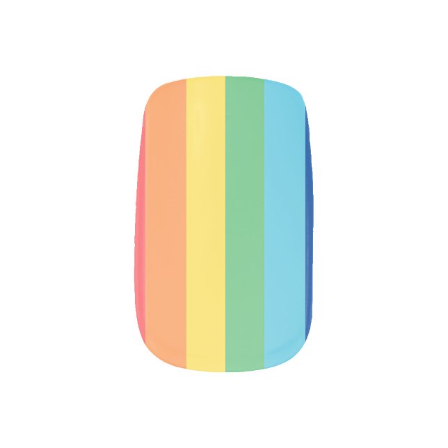 Rainbow LGBTQ+  Minx Nail Art (Left Thumb)