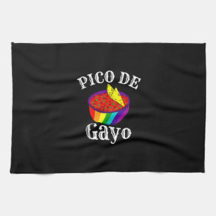Rainbow LGBTQ Pico De Gayo Gay Pride Flag Salsa Me Kitchen Towel