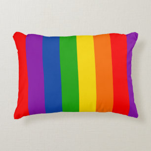 Rainbow LGBTQ+ Pride Flag, Gay Pride Colors Accent Pillow