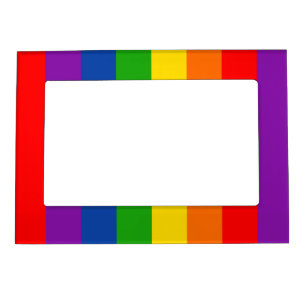 Rainbow LGBTQ+ Pride Flag, Gay Pride Colors Magnetic Frame