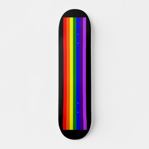 Rainbow LGBTQ Skateboard deck black