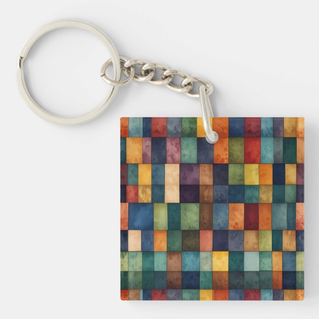 Rainbow LGBTQ style design Keychain (Front)