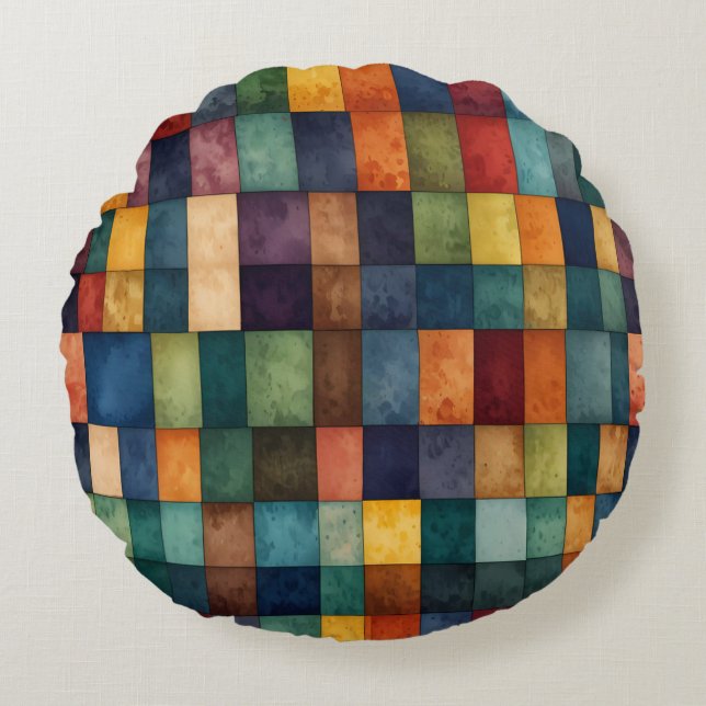 Rainbow LGBTQ style design Round Pillow (Front)