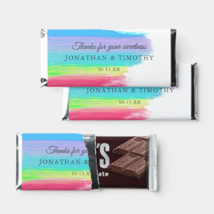 Rainbow LGBTQ Wedding Sweet Pun Elegant Custom Hershey Bar Favors