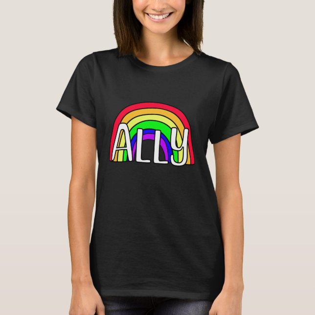 Rainbow LGBTQIA+ Ally | Pride Flag T-Shirt (Front)