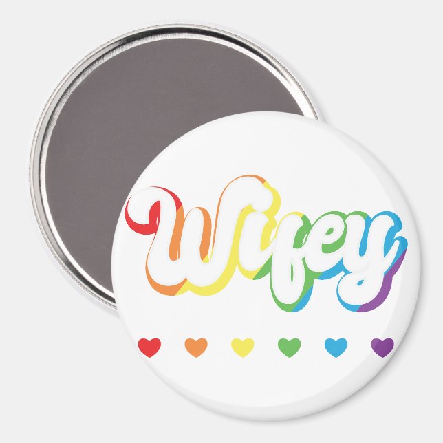 Rainbow LGBTQIA Lesbian Gay Support Magnet (Front/Back)