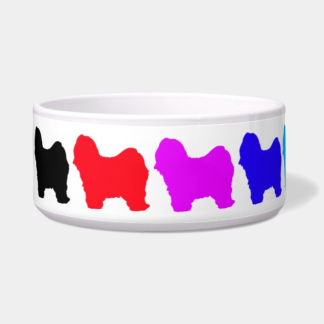 Rainbow Lhasa Apso Pet Bowl (Left)