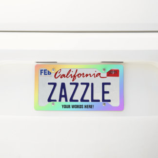 Rainbow License Plate Frame