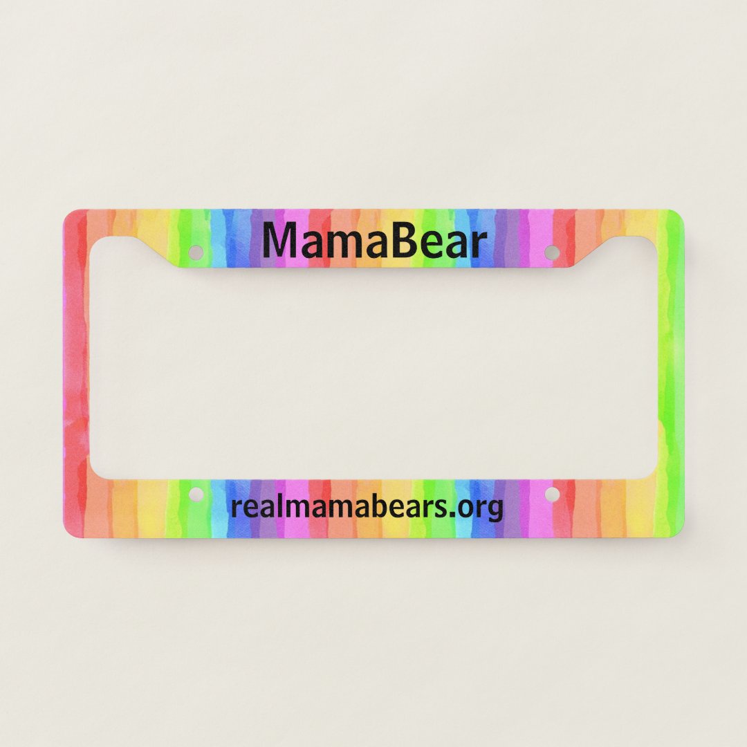 Rainbow License Plate Frame | Zazzle