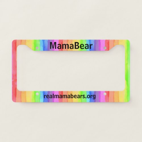 Rainbow License Plate Frame