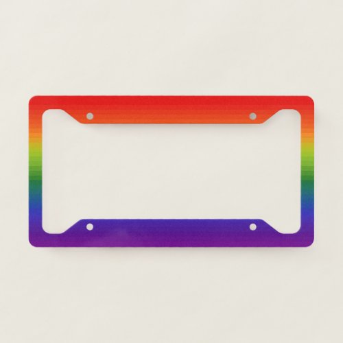 Rainbow License Plate Frame